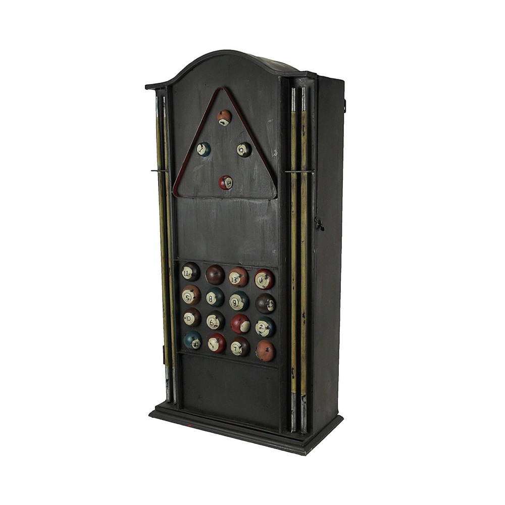 Vintage Style Wall-Mounted Billiards Ball Display Rack